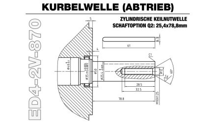 dízelmotor 870cc-15.2kW-3,600 RPM-V-E-KW25.4 (1 inch)x78.8-elektromos indítás