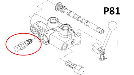 BROCHE DE DÉCONNEXION DE PRESSION POUR VANNE P81