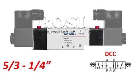 PNEUMAATTINEN ELEKTROVENTTIILI 5/3 BISTABLE 1/4 PRT-0853-DCC