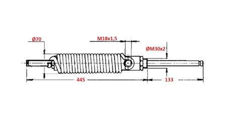 EGYOLDALÚ HIDRAULIKUS HENGER TANKFEDÉL NYITÁSÁHOZ 4''