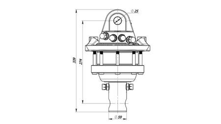 ROTATEUR HYDRAULIQUE 4500/2500 KG AVEC ESSIEU