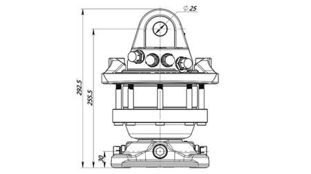 ROTATEUR HYDRAULIQUE 4500/2250 KG AVEC FLANGE