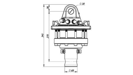 HYDRAULIC ROTATOR 5500/3250 KG WITH AXLE