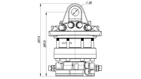 HYDRAULIC ROTATOR 6000/3000 KG WITH FLANGE