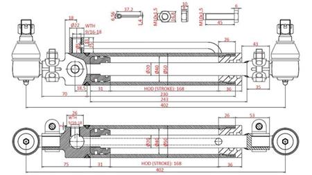 HIDRAULIČNI CILINDAR UPRAVLJAČA Cs Backhoe