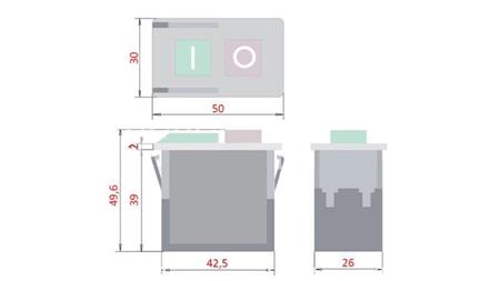 STIKALO on/off 5E4 250V 6A