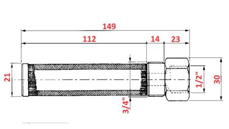 FILTRO PER TUBI IDRAULICI 250 μm 1/2