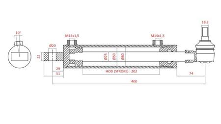 HYDRAULINEN OHJAUSSYLINTERI FIAT-NEW HOLLAND OEM-5189891