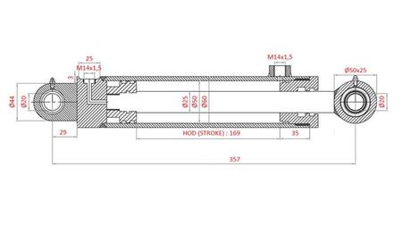 HIDRAULIČNI VOLANSKI CILINDAR FIAT-NEW HOLLAND OEM-4997919, 4998944, 4998945, 5110840, 5125262