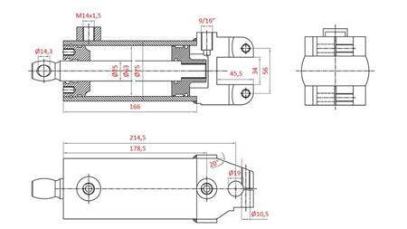 HIDRAULIČNI VOLANSKI CILINDAR MASSEY FERGUSON  OEM-1605121M91, 1605121M92 532193M91, 3773711M91