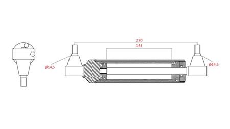 CILINDRO DI DIREZIONE IDRAULICO MASSEY FERGUSON OEM-3401240M91, 0011403U91, 192749M92, 168009M92, 183