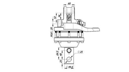 HYDRAULISK ROTATOR 3000/1500 KG MED AKSEL