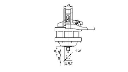 HYDRAULIKROTATOR 1000/500 kg MIT WELLE