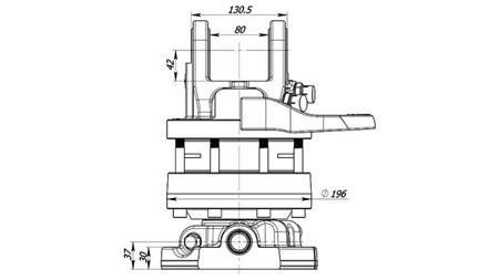 HYDRAULIC ROTATOR 6000/3000 KG WITH FLANGE