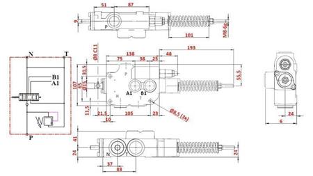 HIDRAULIKUS VEZÉRLŐTÖMB 1xZ80 A7 ZS1/G KÉZI KAPÁLÓ