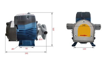 ELEKTROMOS SZIVATTYÚ 230V AC -1- 50 lit/min (3000 l/h)