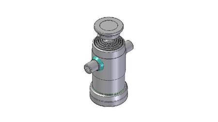 3091S -TELESCOPISK CYLINDER STANDARD/KUGLE 5 TRIN SLAG 840 DIAMETER 124