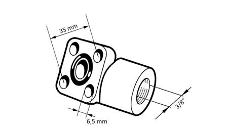 RÖRANSCHLUTNING 3/8 - RÄTTA FLANSAR BOSCH fi 35