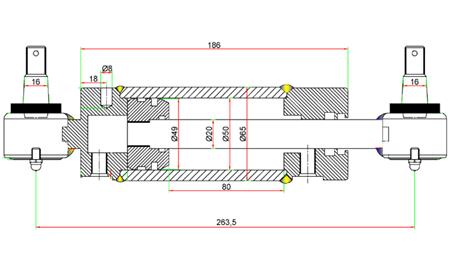 HYDRAULINEN OHJAUSSYLINTERI JOHN DEERE OEM-AM147173