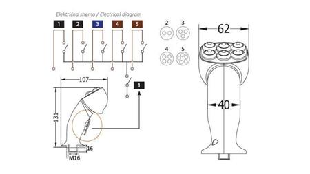 MANETE DE CONTROLE REMOTO ROSI JOYSTICK - 5 BOTÕES