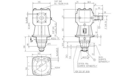 KUTNI REDUKTOR LF-205J 1:1,92 (30HP-22kW)