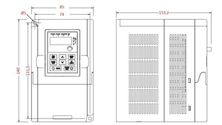 FREKVENSOMFORMER-INVERTER 1Fase 0,75kW GD10-0R7G-S2-B