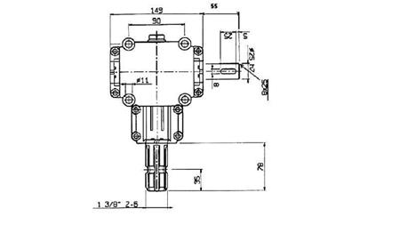 REDUTOR DE ÂNGULO PTO 1:1.9 (14HP-10kW)