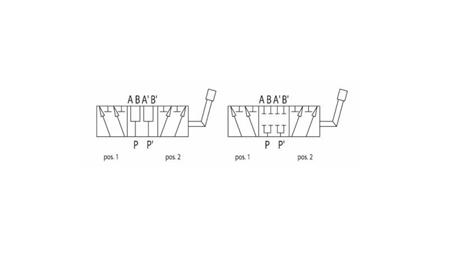 MANUAL 6-WAY VALVE DF 3/8 - dimensions