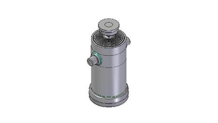 8057S -TELESCOPISK CYLINDER STANDARD/BALL 8 TRIN REJSE 3665 DIAMETER 300