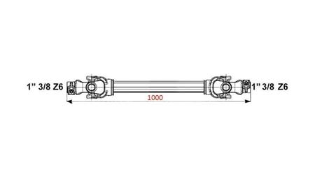 CE HOMOLOGATED CARDAN SHAFT profi line KAT.4 length 1000m