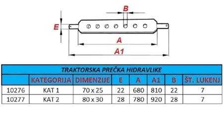 BARRA IDRAULICA PER TRACTOR CATEGORIA 2