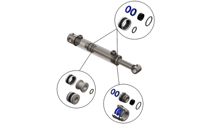 ENSEMBLE DE JOINTS POUR VÉRIN HYDRAULIQUE 100/60