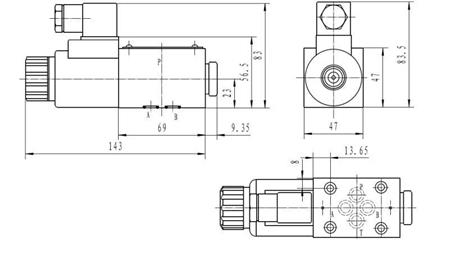 DIMENSIONS DE BOBINE CETOP 3_1 2A