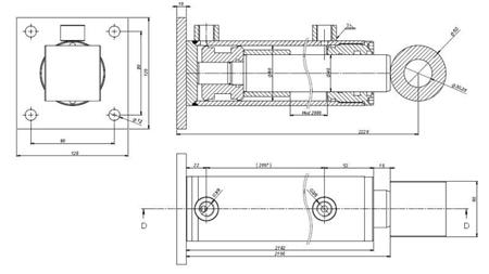 HYDRAULINEN SYLINTERI HLEVSKEGA KRTA 60/40-2000-mitat