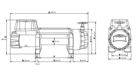 12 V ELEKTRISK VINCH DWH 12000 HD - 5443 kg