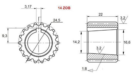 PTO OZUBENIE GR.2 Z14