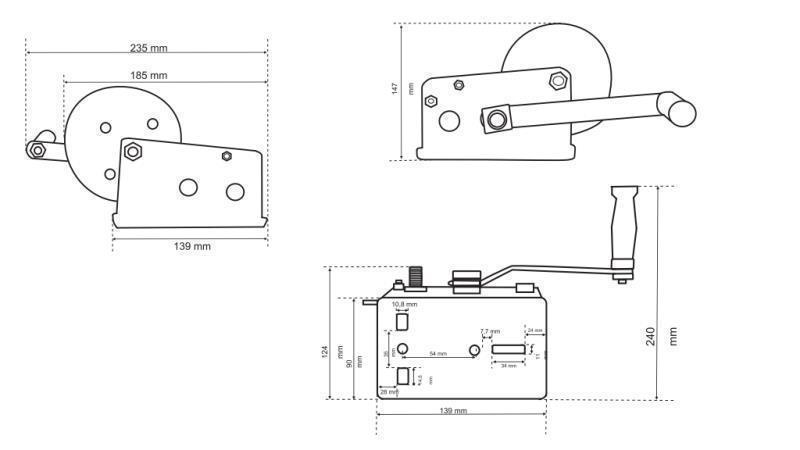 GUINCHO MANUAL DWK 12 - 540 kg