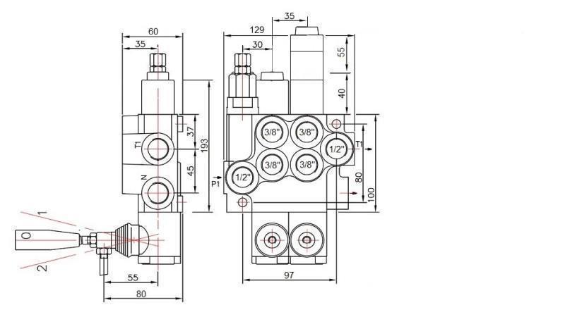 HYDRAULINEN VENTTIILI 2xP40 KELLUVAA