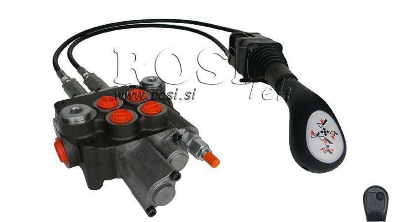 JOYSTICK 1x BUTTON WITH CABLE 2 m AND HYDRAULIC VALVE 2xP80 liters. FLOATING