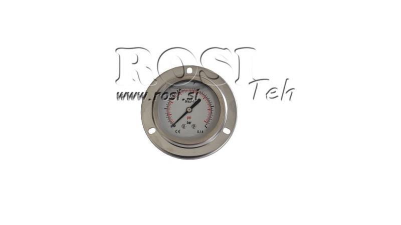 MANOMETER DN63 BAK 0 - 16 BAR - 1/4